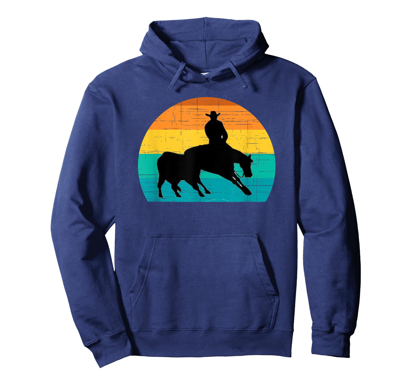 Western Style Equestrian Cutting Retro Sun Style T-Shirt