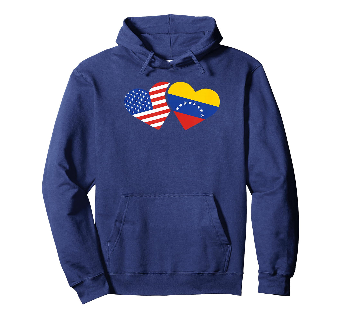 USA Venezuela Flag Hearts T Shirt Venezuelan American Love T-Shirt