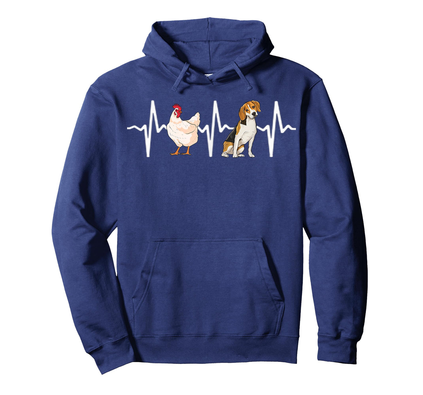 Hen Chicken Beagle Heartbeat Dog Lover Men Women Kids T-Shirt