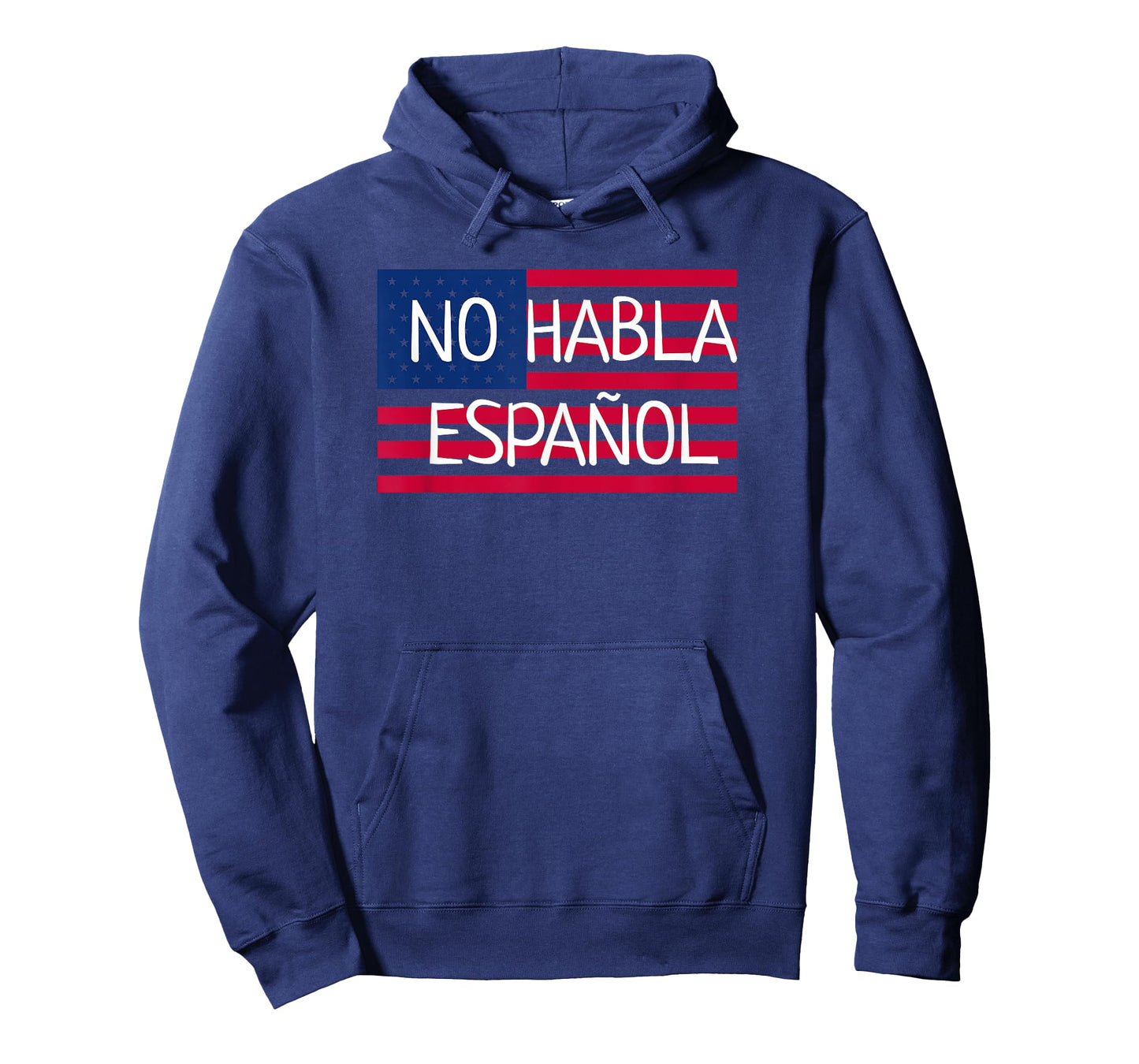 No Habla Espanol I funny Not Speak Spanish USA Flag T Shirt T-Shirt