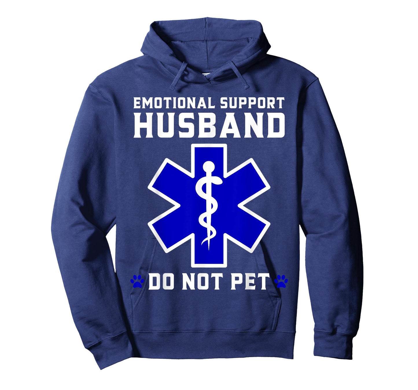 Emotional Support Husband EMS Star of Life Paramedic Slogan T-Shirt