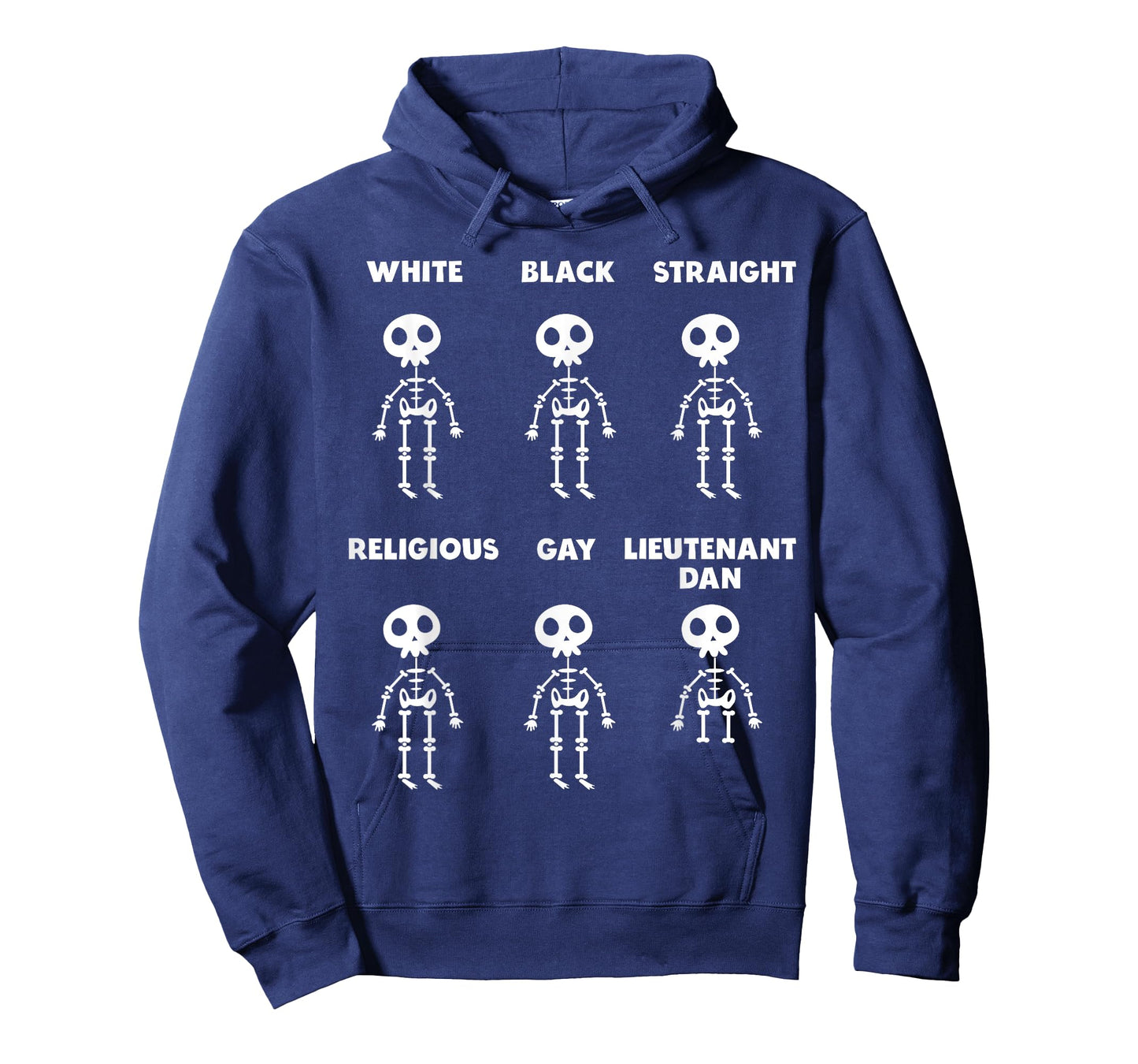 Black White Religious Straight Gay Skeleton Lieutenant Dan T-Shirt