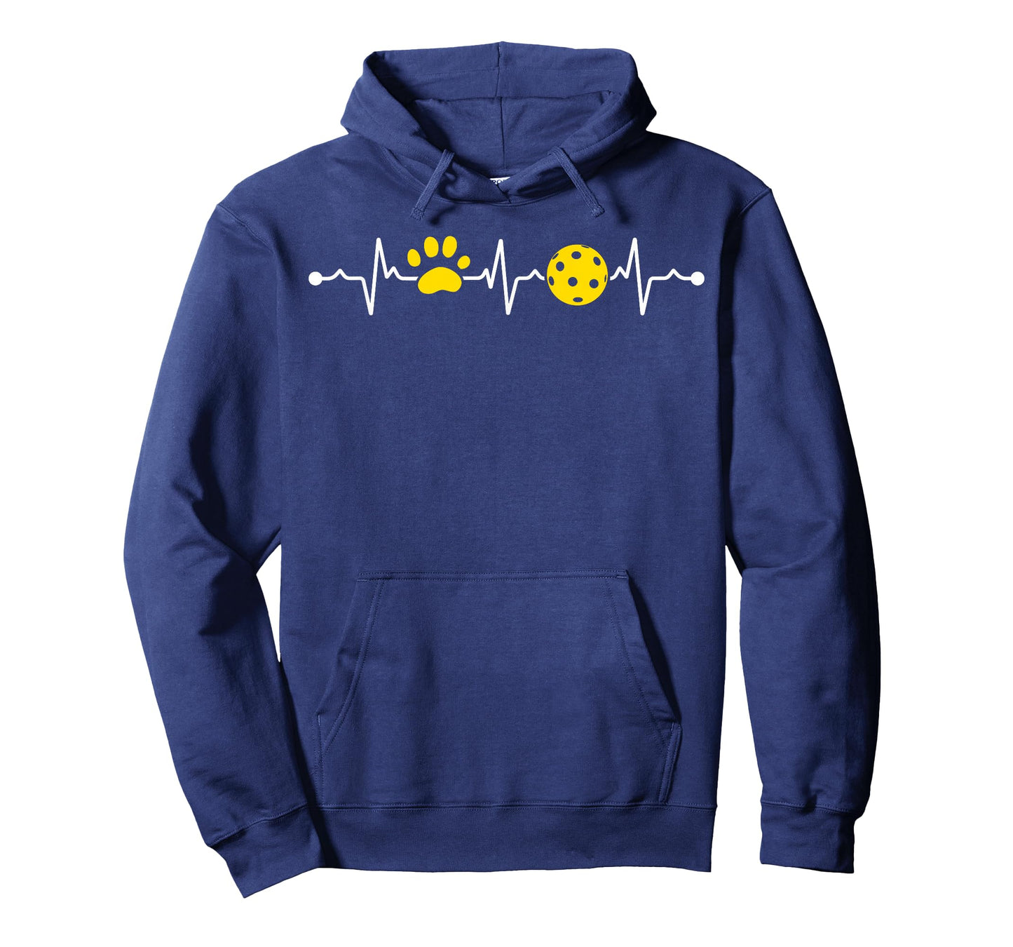 Funny Pickleball Player Heartbeat Dog Paw Heartbeat T-Shirt