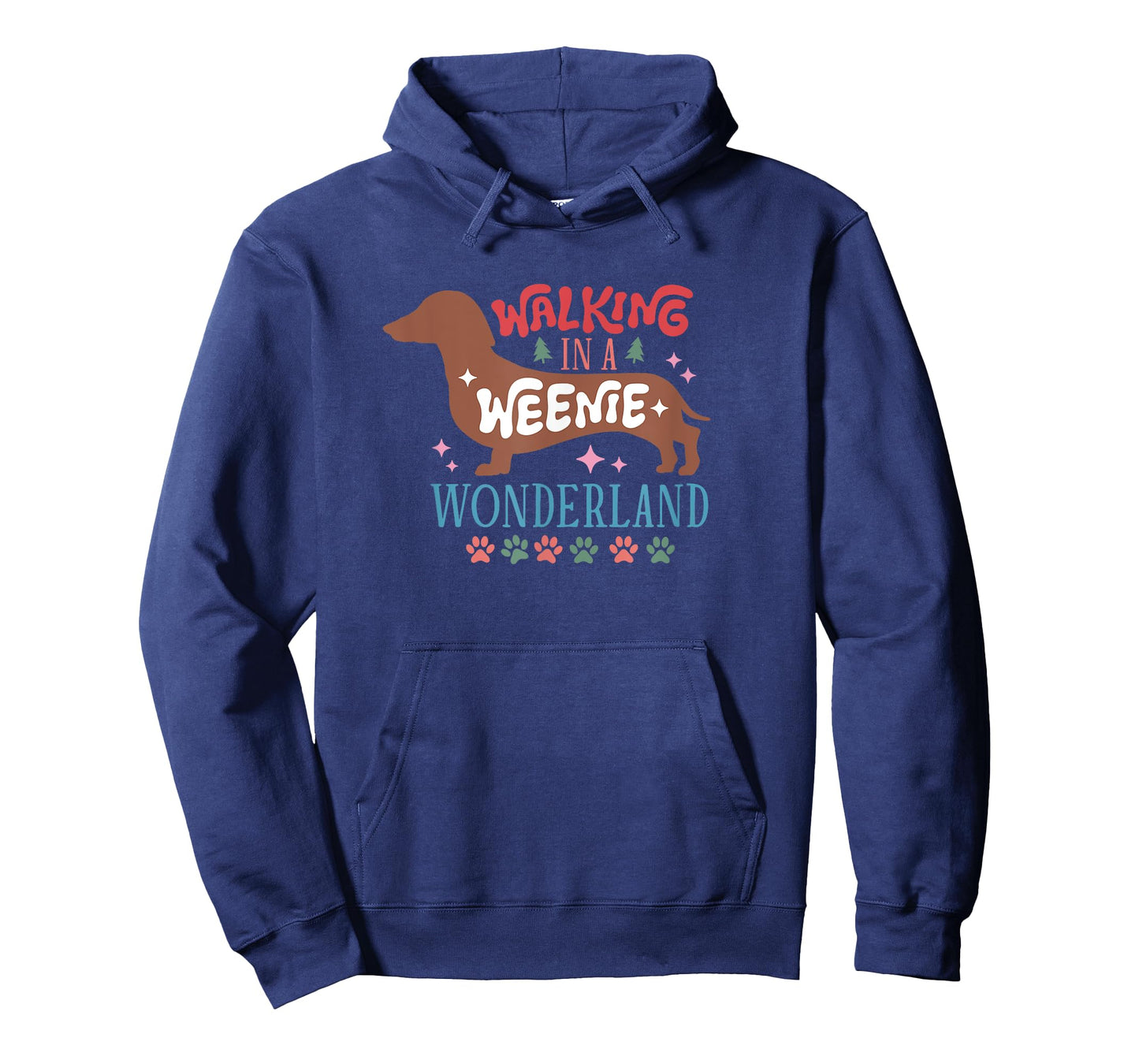Elk Christmas Designs Wiener Dog T-Shirt, Black, Small