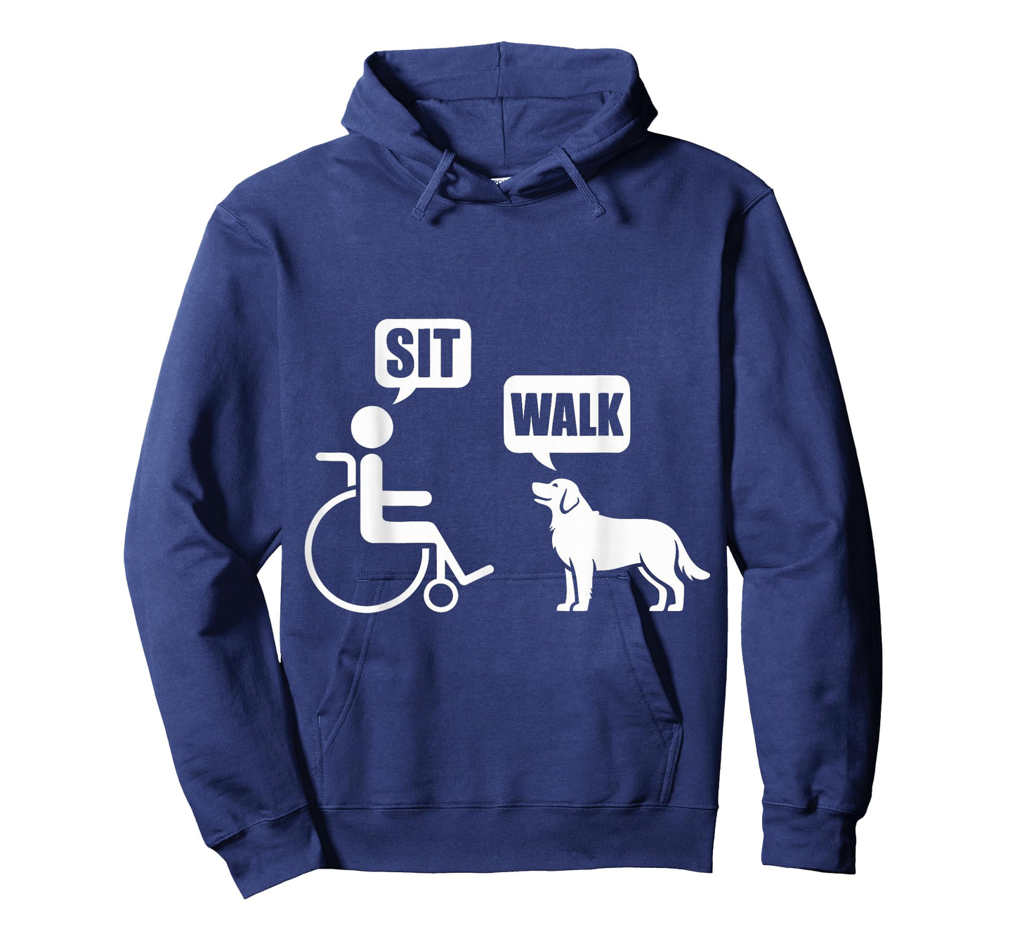 Wheelchair Dog Funny Humor Sit Walk Joke Disability T-Shirt