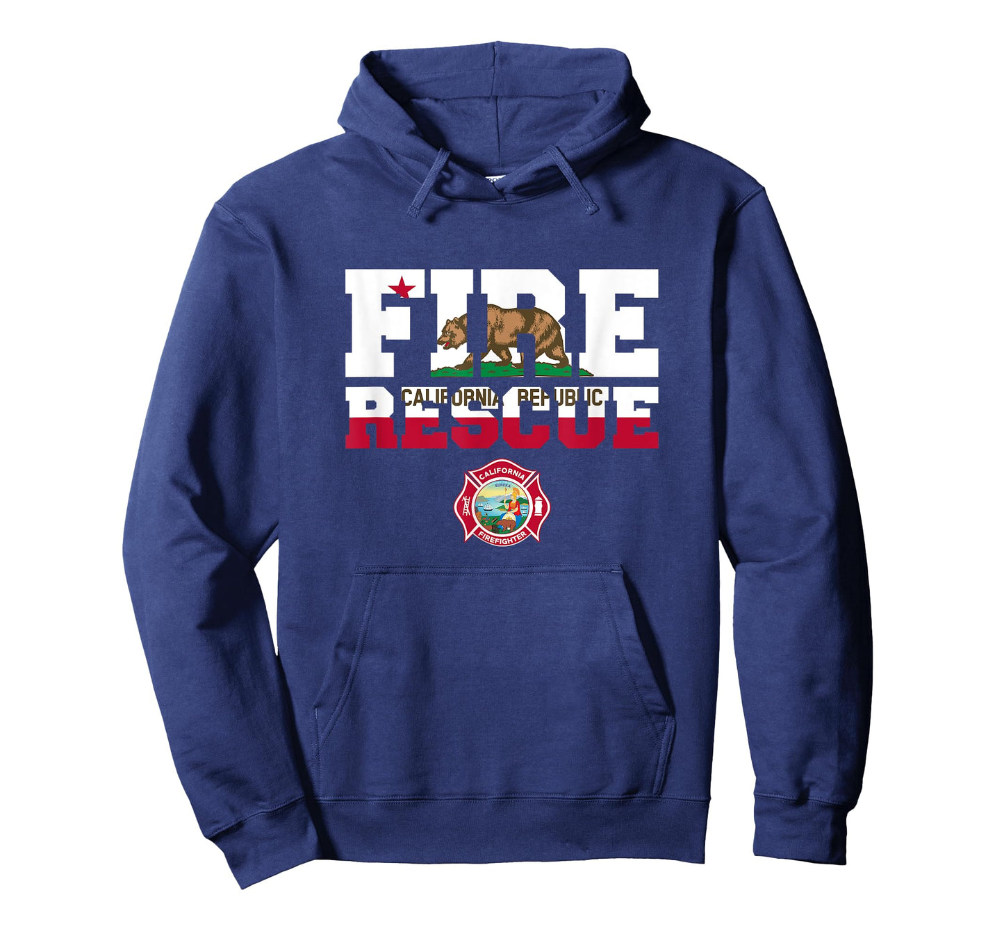 California Fire Rescue Firefighter Firemen Uniform Duty T-Shirt