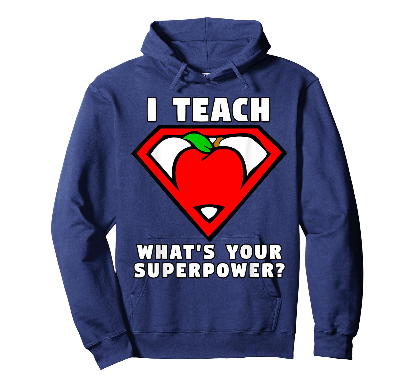 I Teach What's Your Superpower Superhero Teacher Apple Shirt T-Shirt