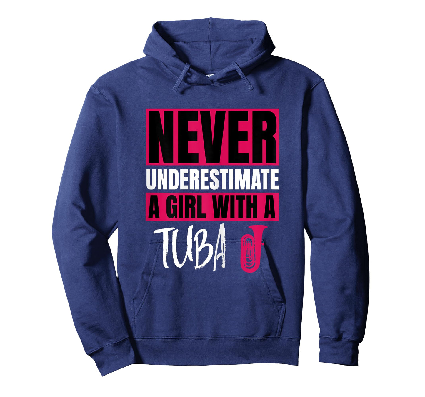 Never Underestimate A Girl With A Tuba Design T-Shirt
