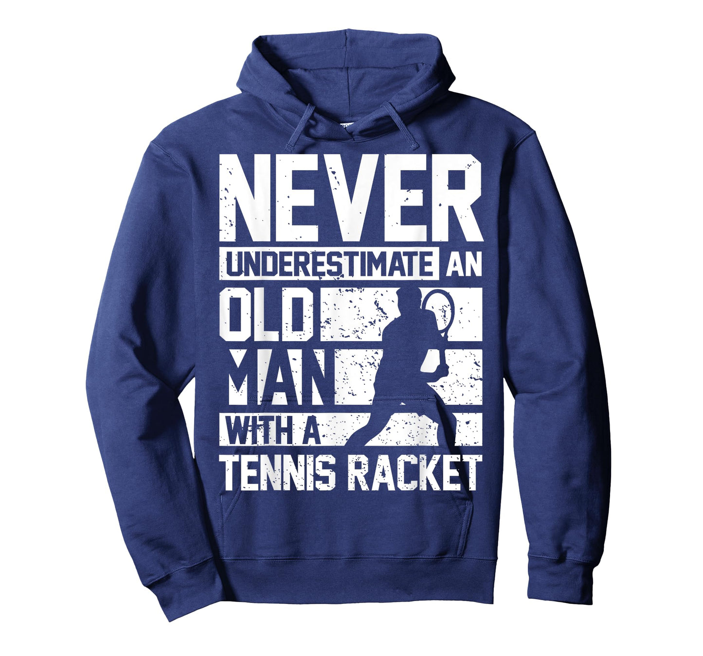 Never underestimate an old man with a Tennis Racket T-Shirt