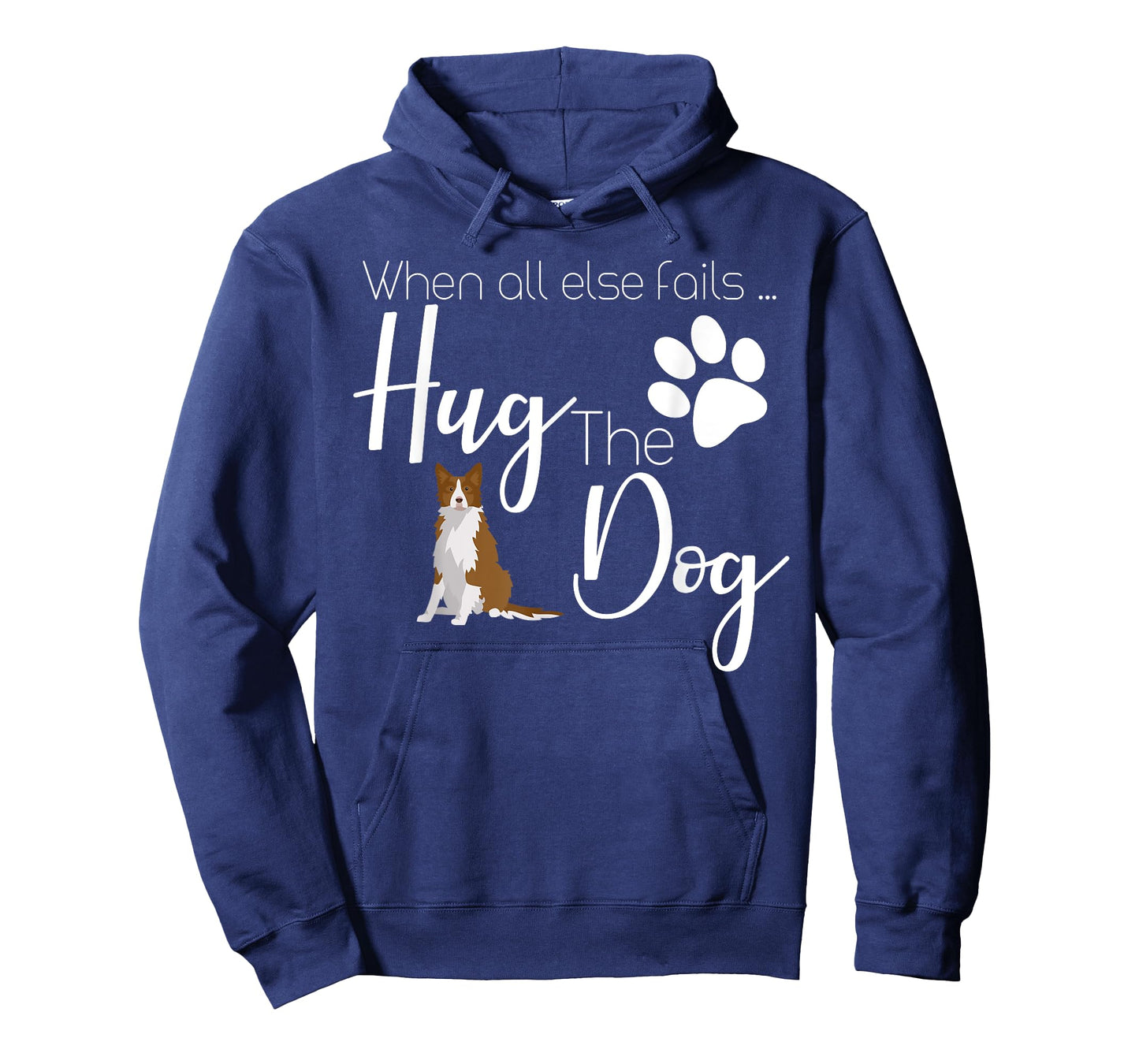 Brown Border Collie Gifts I Love My Dog Funny Design T-Shirt