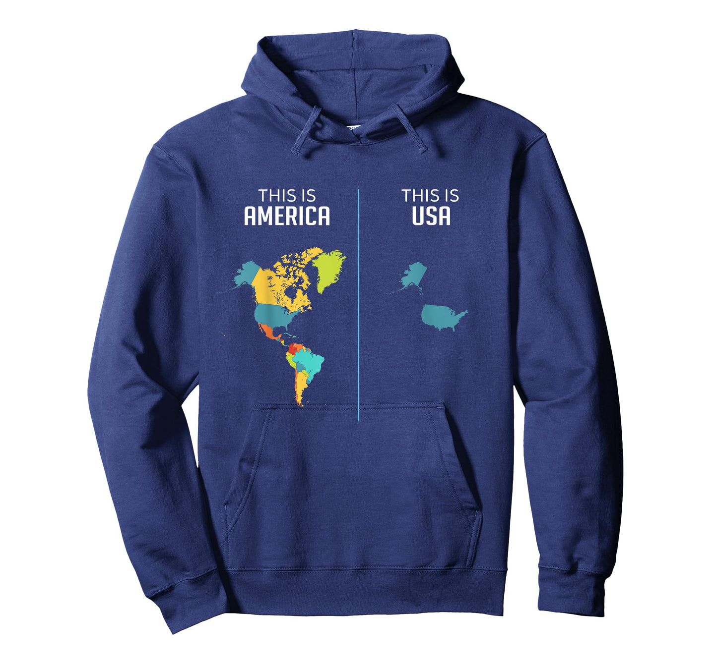 South Central and North America USA Continent Country Map T-Shirt