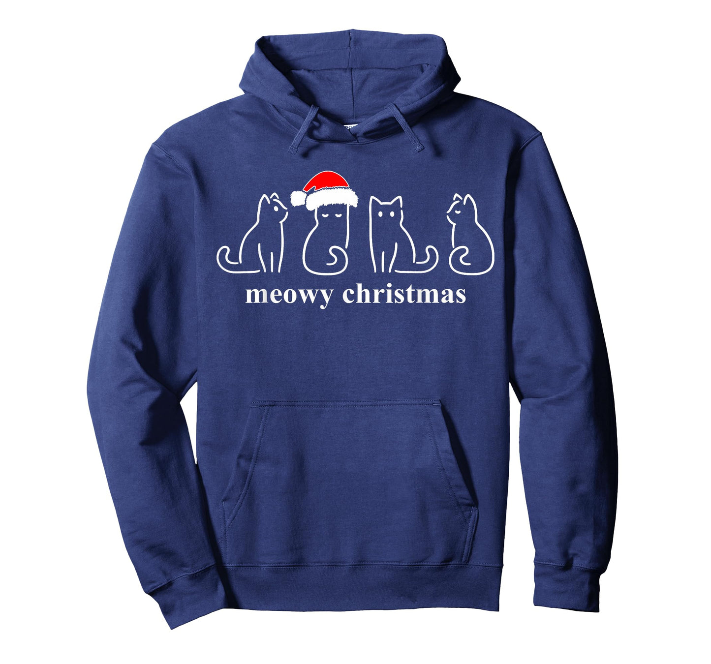 Meowy Catmas Cat Christmas Cute Kitten Cats Santa Hat Xmas T-Shirt