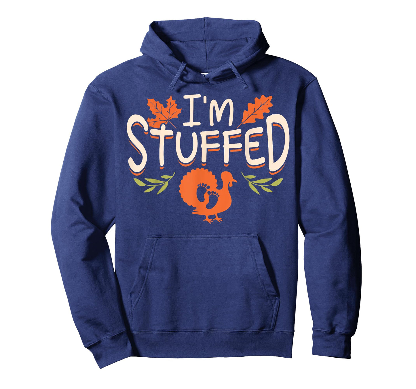 Muusui Apparel Pregnancy Announcement Funny I'm Stuffed Thanksgiving T-Shirt