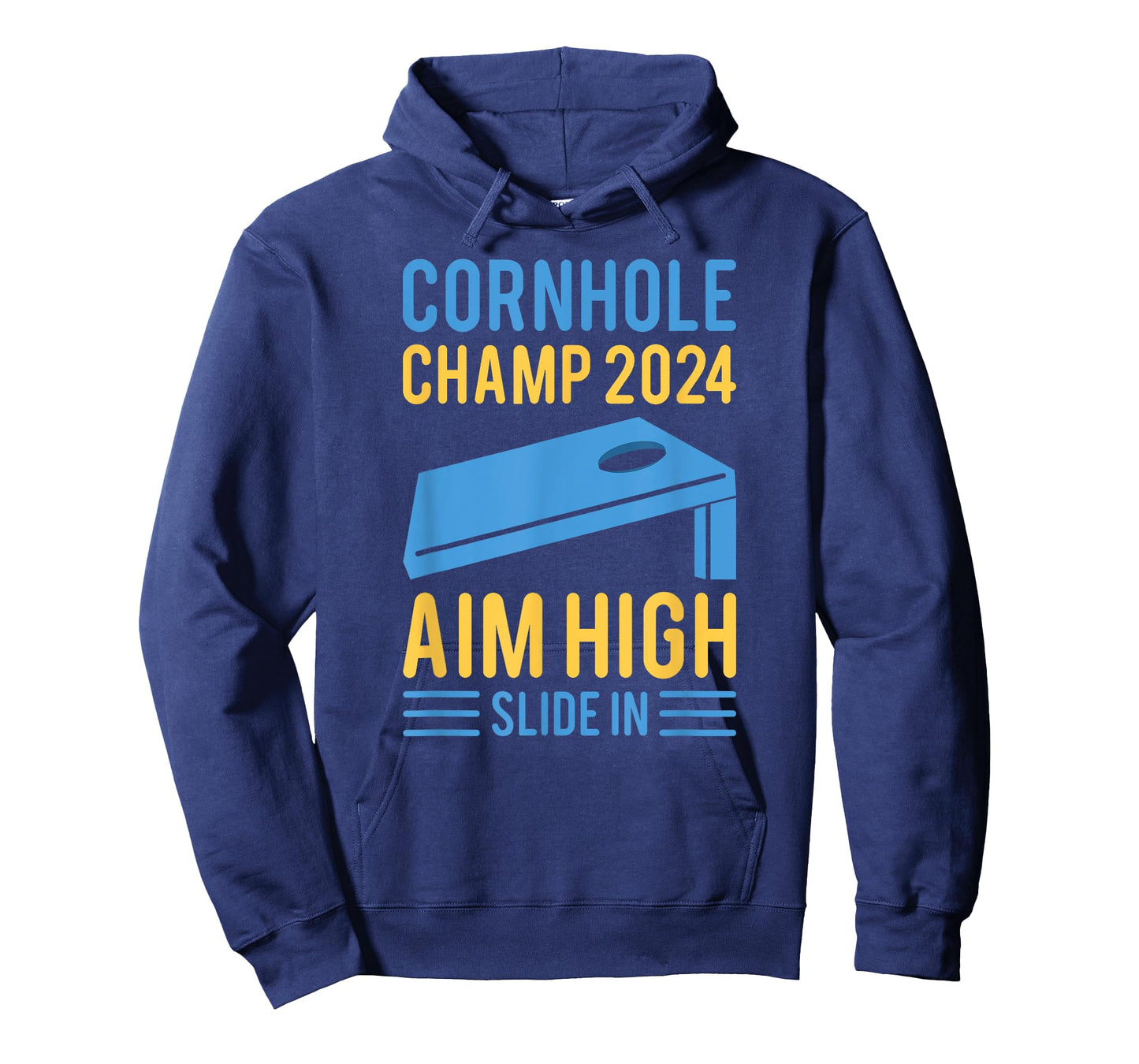 Cornhole Champ 2024 Aim High Slide In Cornhole Champion T-Shirt