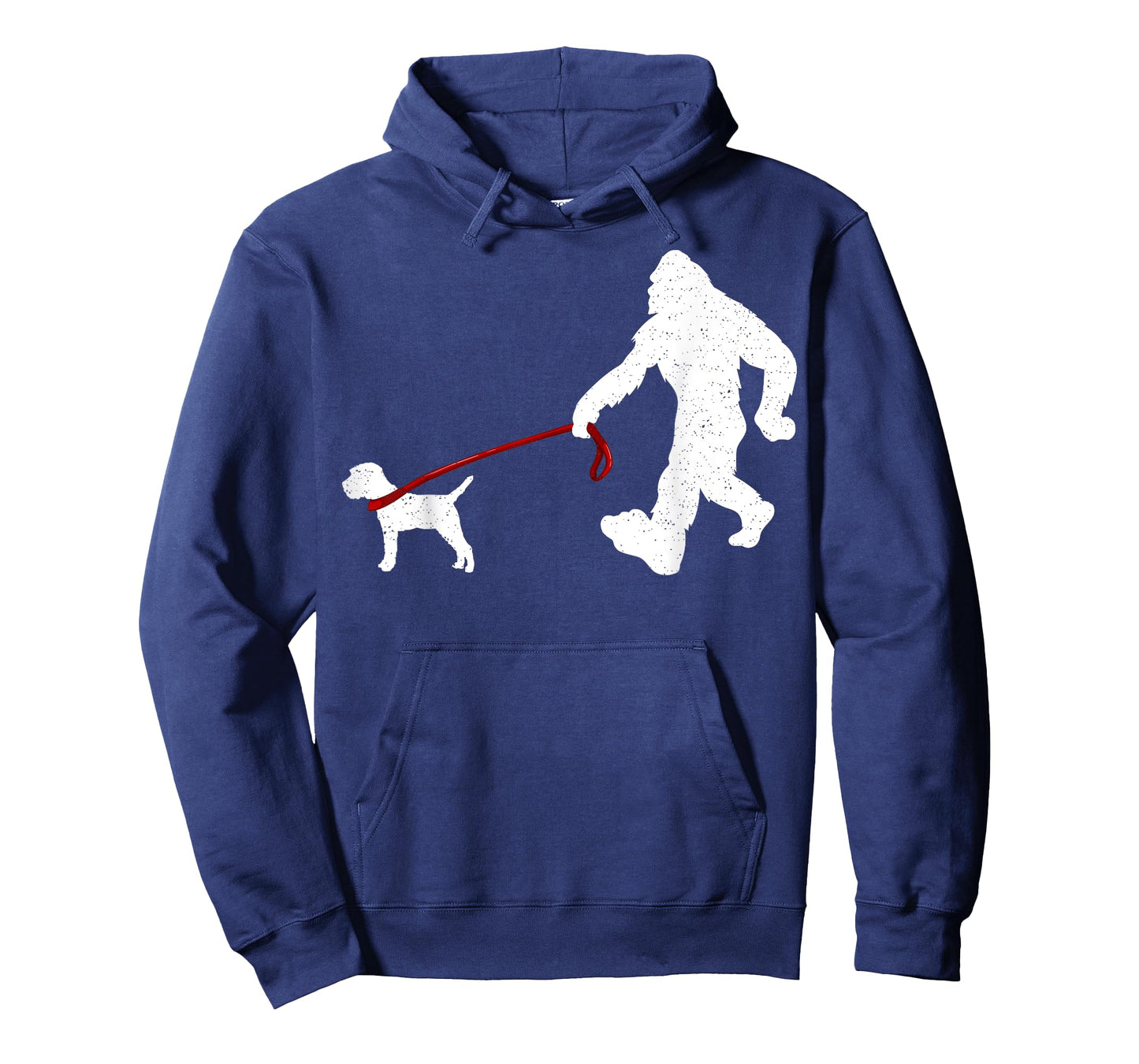 Funny Bigfoot Walking With Border Terrier Dog Gifts T-Shirt