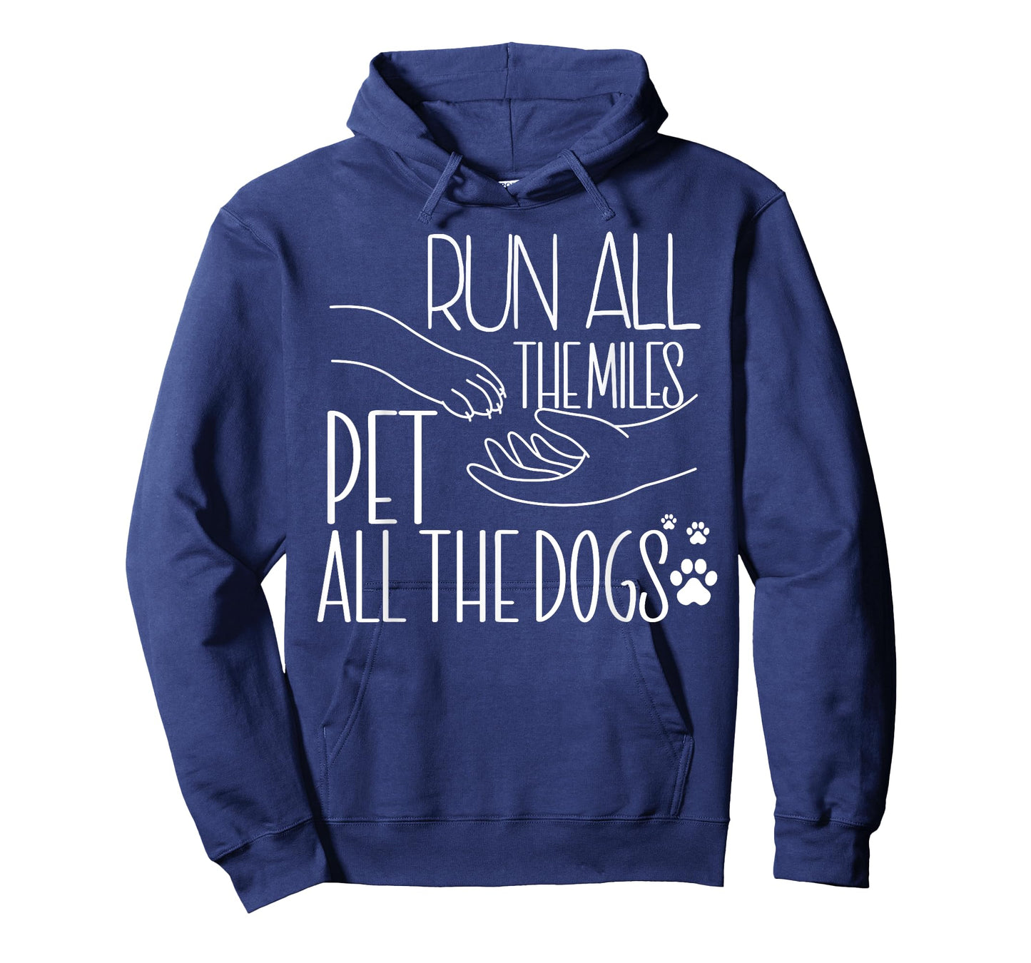 Run All The Miles Pet All The Dogs Funny Marathon Running T-Shirt