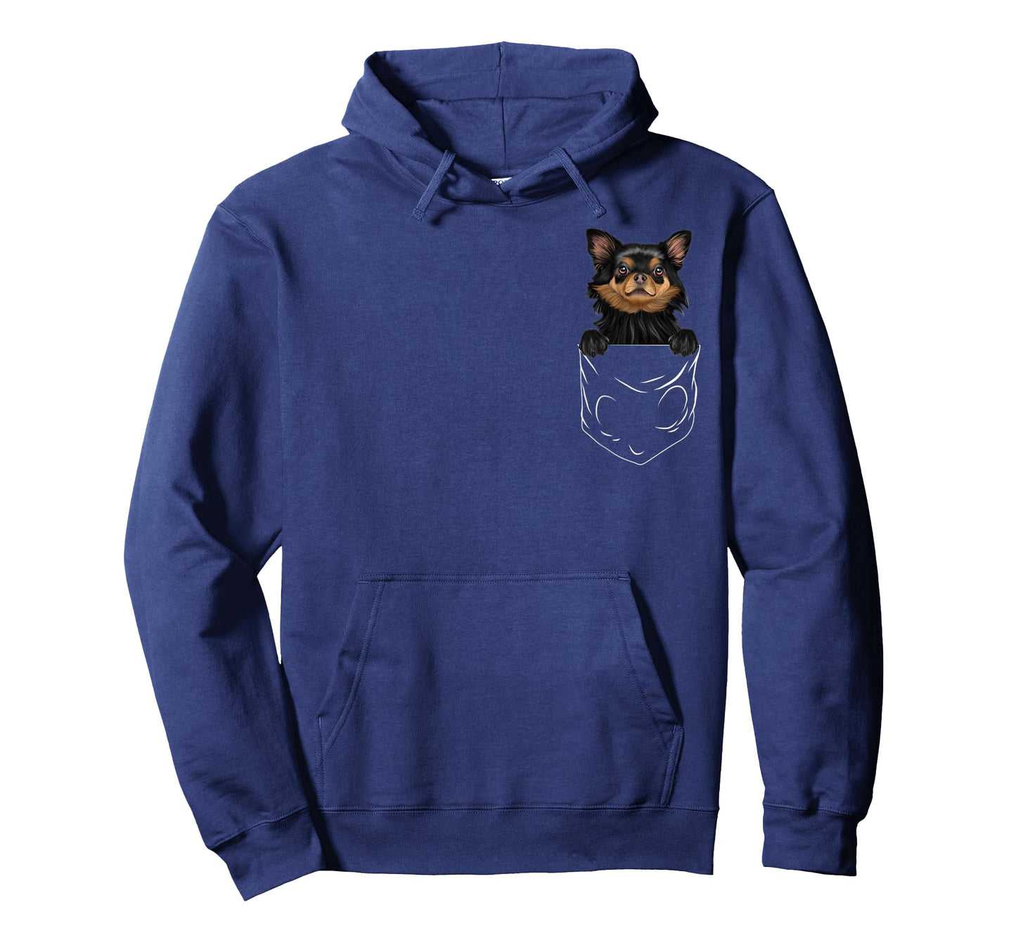 Dog In Pocket Black Chihuahua Funny Dog Lover T-Shirt for Men Women Kids