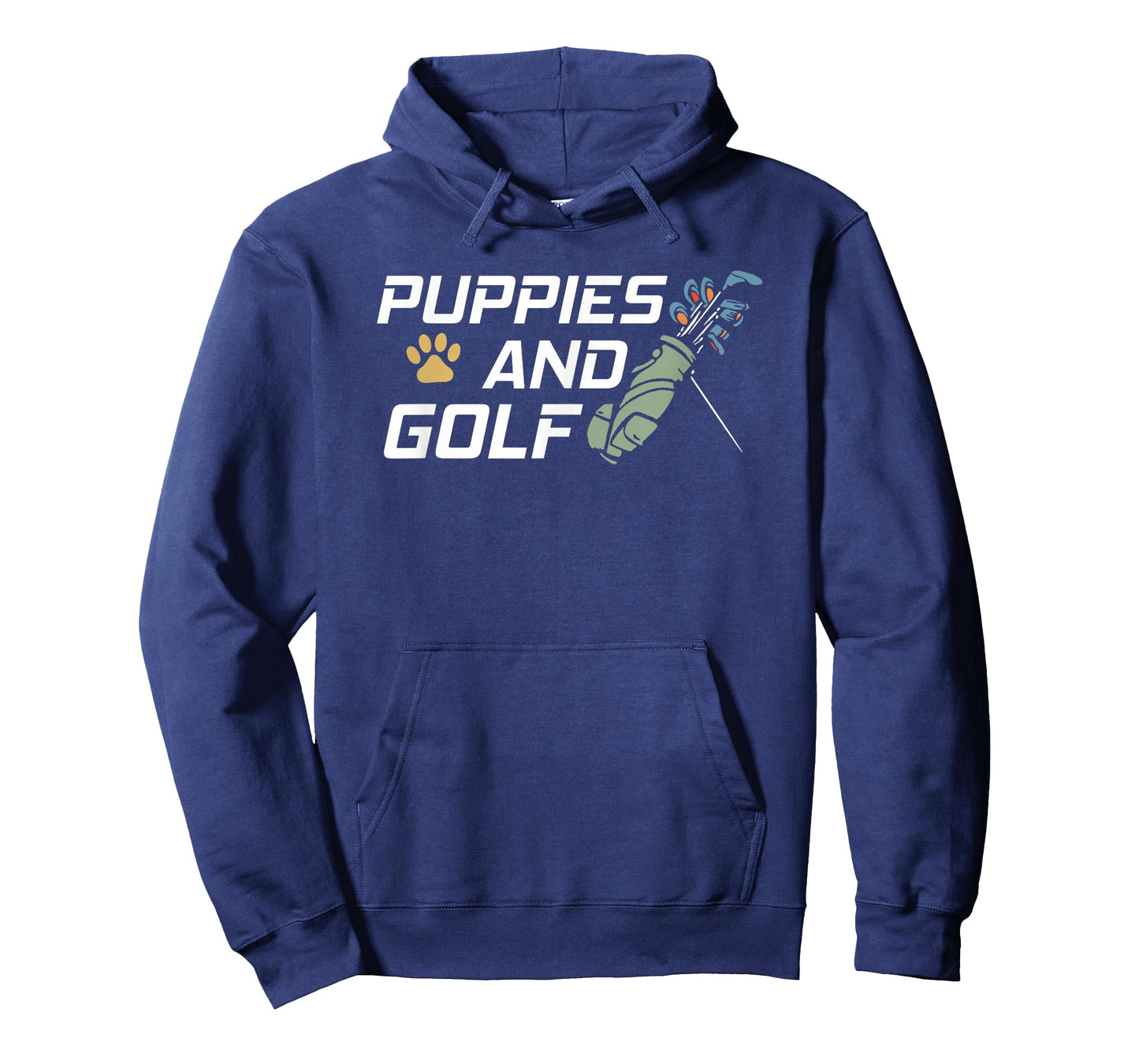 Puppies And Golf Dog Paw Print Funny Golfing T-Shirt