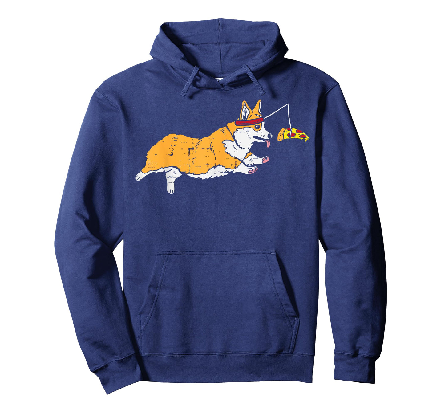 Running Welsh Corgi Pizza Funny Food Lover Dog Owner Gift T-Shirt