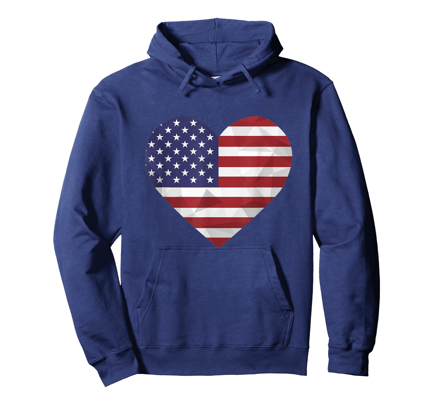 I Love United States of America Flag Heart Low Poly American T-Shirt