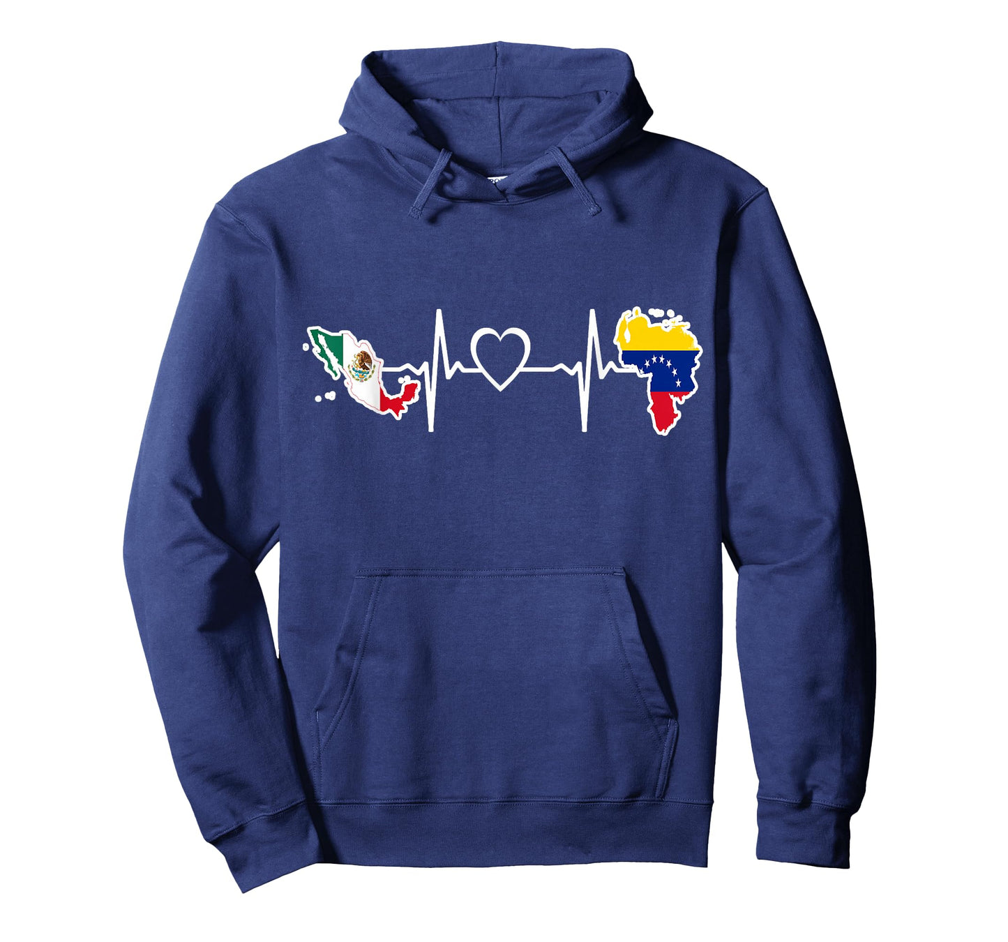 Mexico Venezuela Flag - Mexican Venezuelan HeartBeat T-Shirt