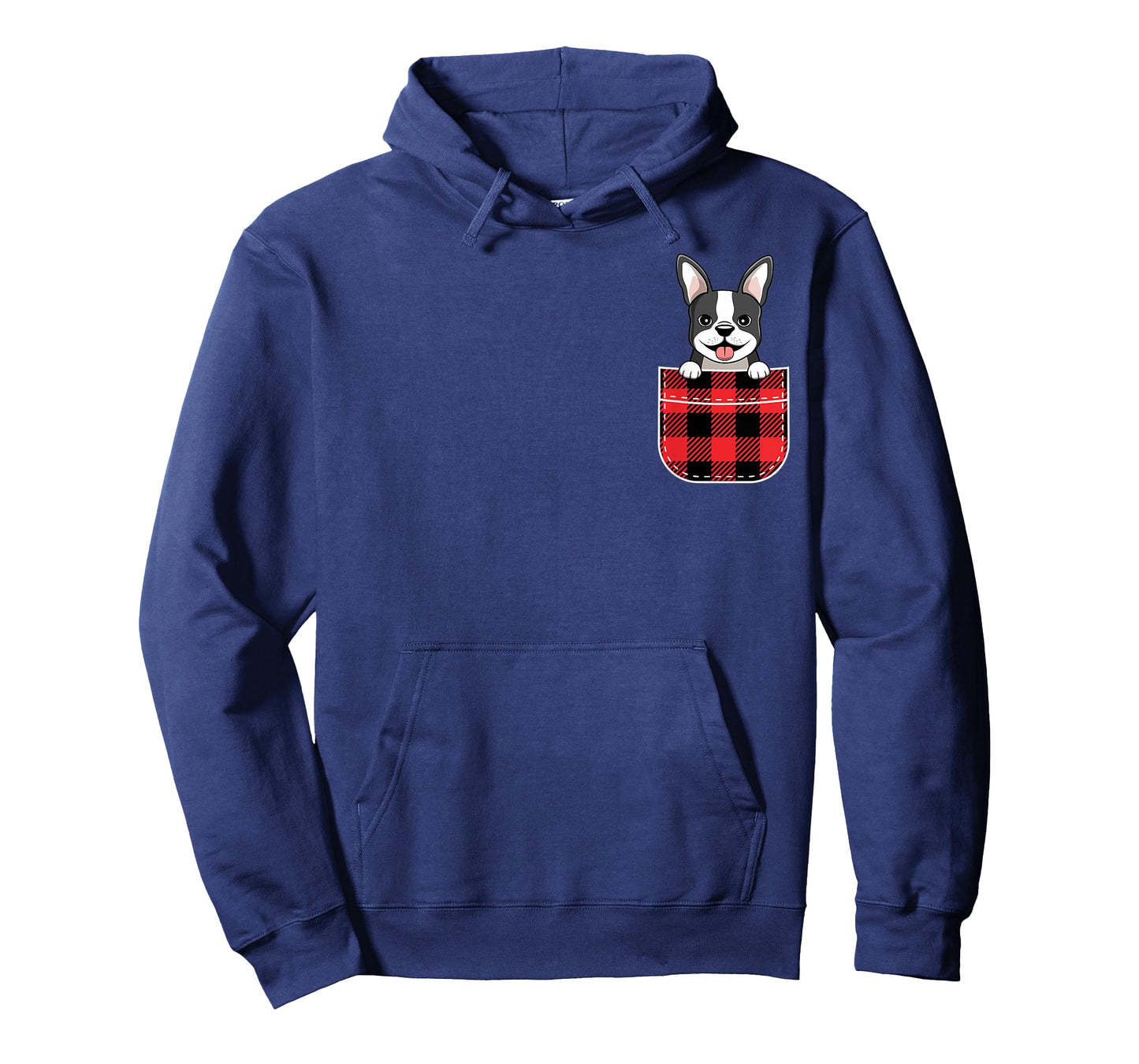 French Bulldog Dog In Buffalo Plaid Pocket Christmas Gift T-Shirt