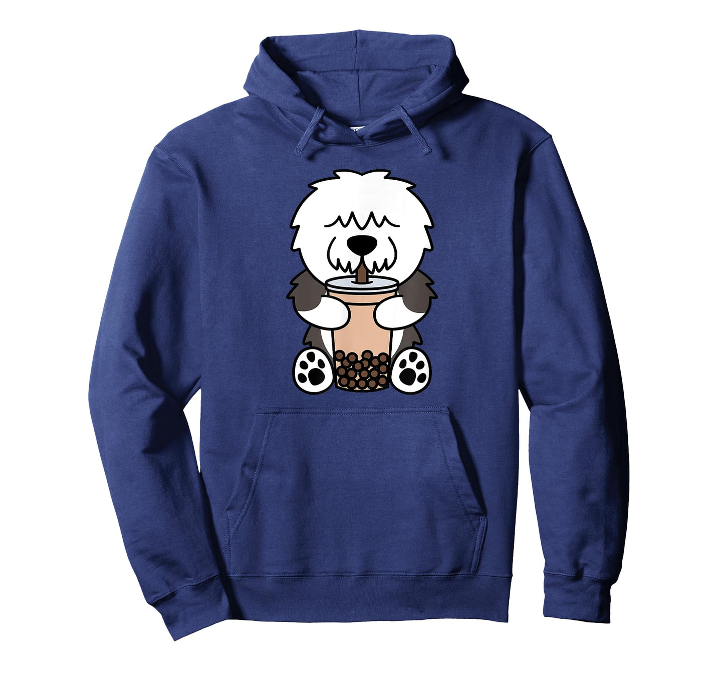 Boba Bubble Milk Tea Old English Sheepdog Dog T-Shirt