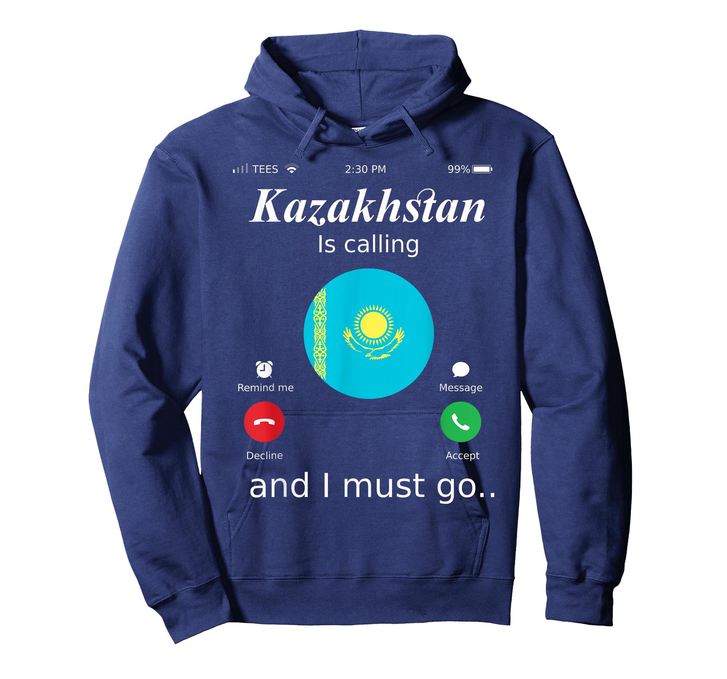 Kazakhstan Is Calling and I Must Go Kazakhstan Flag shirt T-Shirt