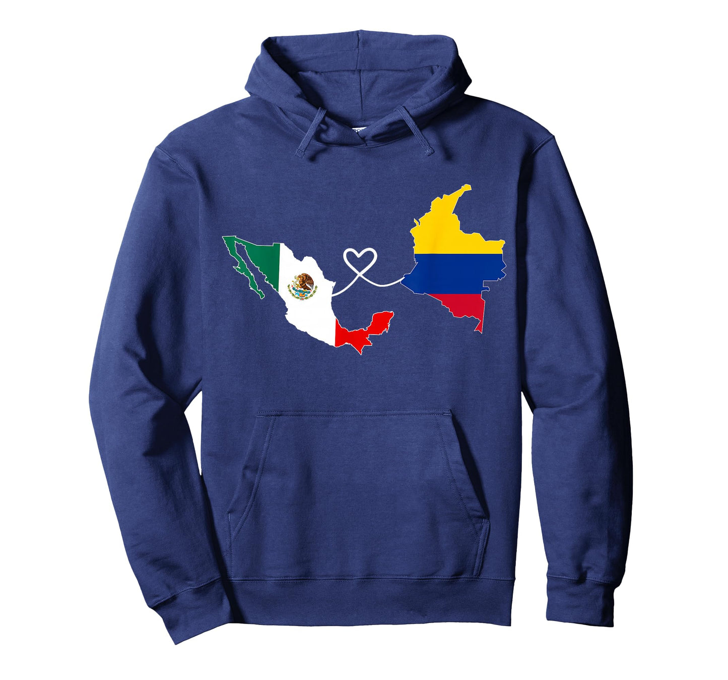 Half Colombian Half Mexican Flag Map DNA Mexico Colombia T-Shirt