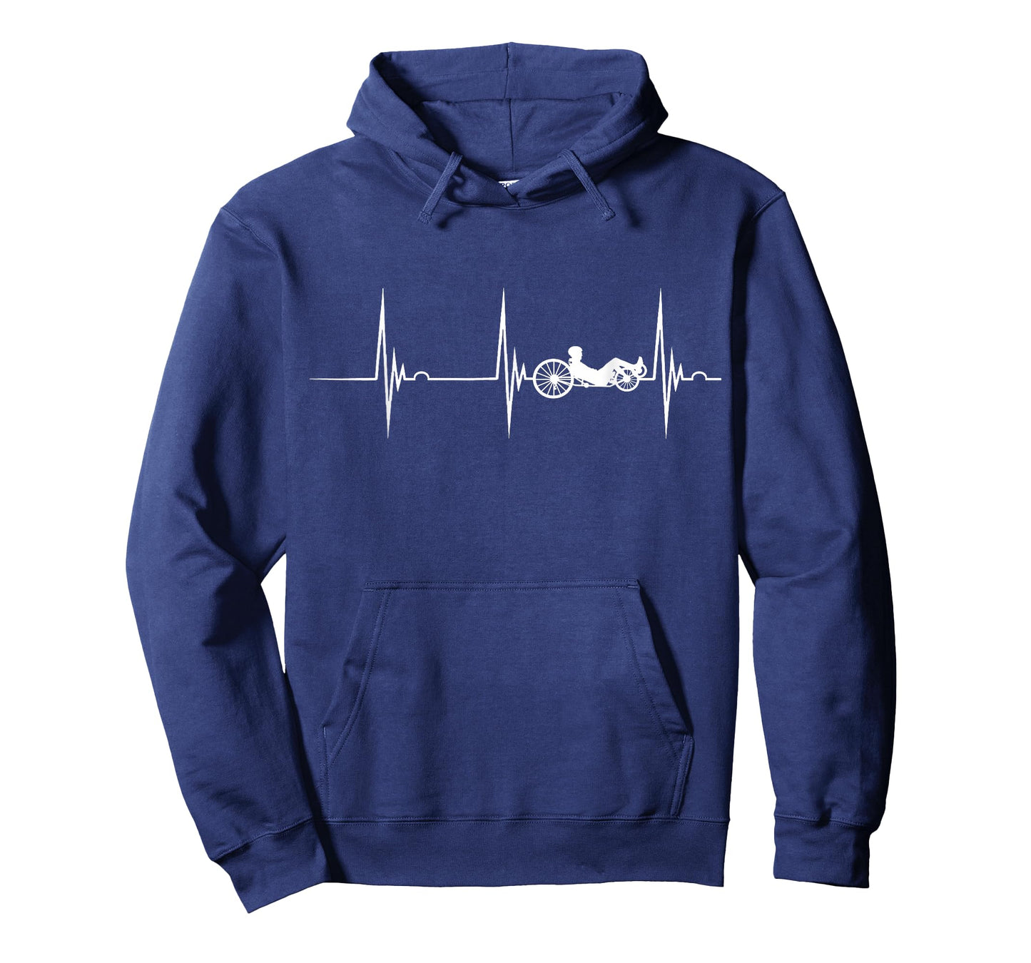 Recumbent Bicycle Cycling Heartbeat EKG Pulse Recumbent Bike T-Shirt