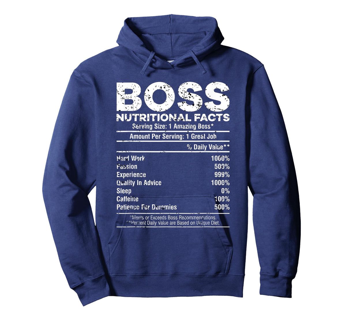 Funny Manager Boss Appreciation Nutritional Facts Distressed T-Shirt