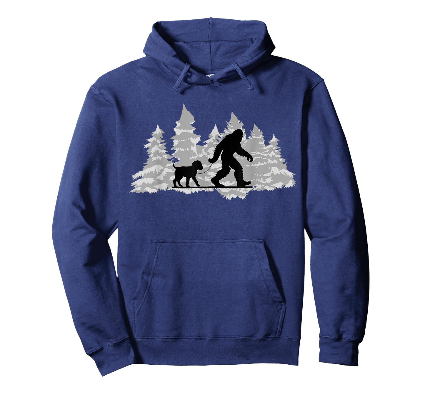 Bigfoot Walking A Dog Funny Dog Owner Sasquatch T-Shirt