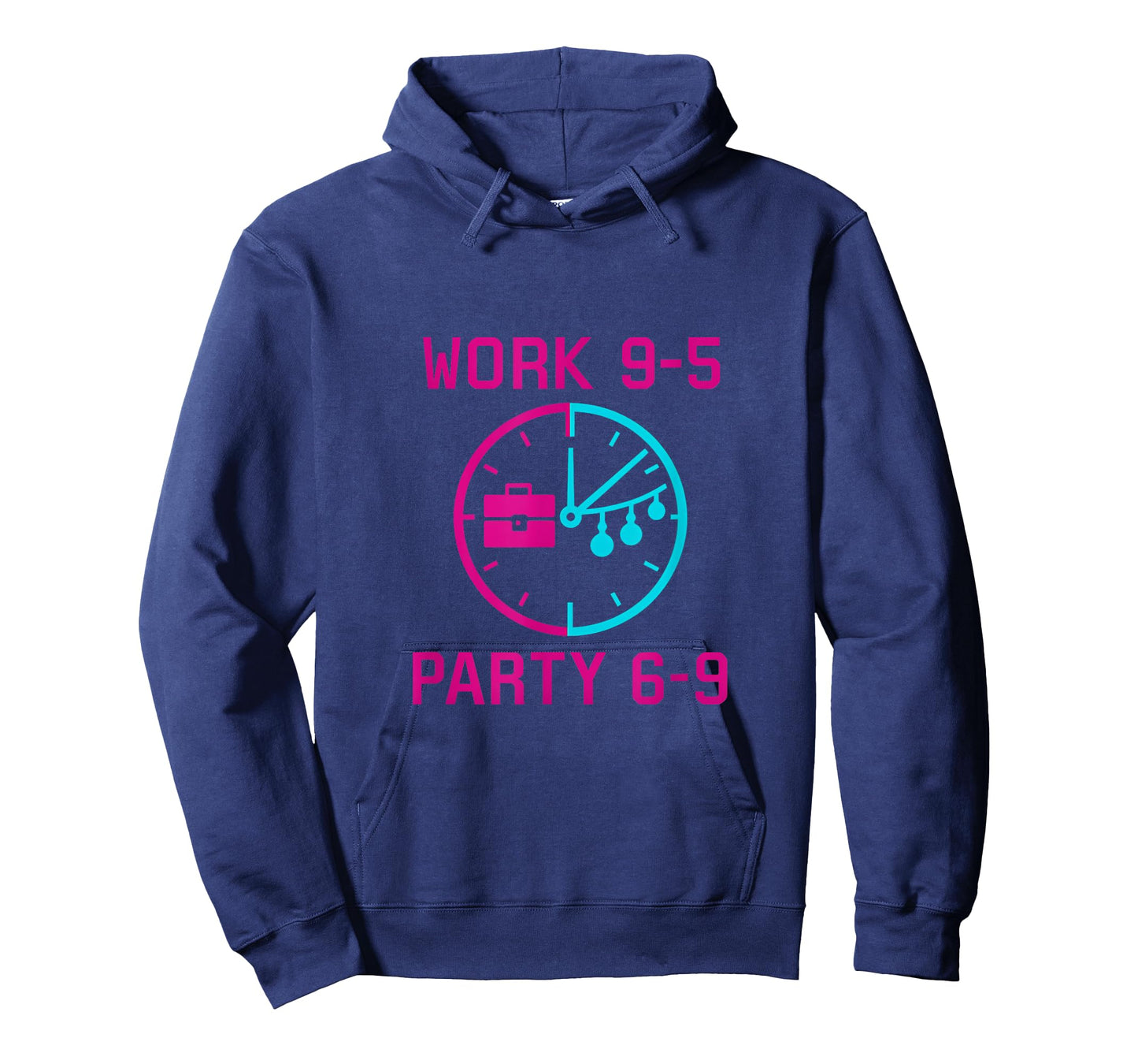 Work 9-5 Party 6-9 Clock Balance Graphic T-Shirt