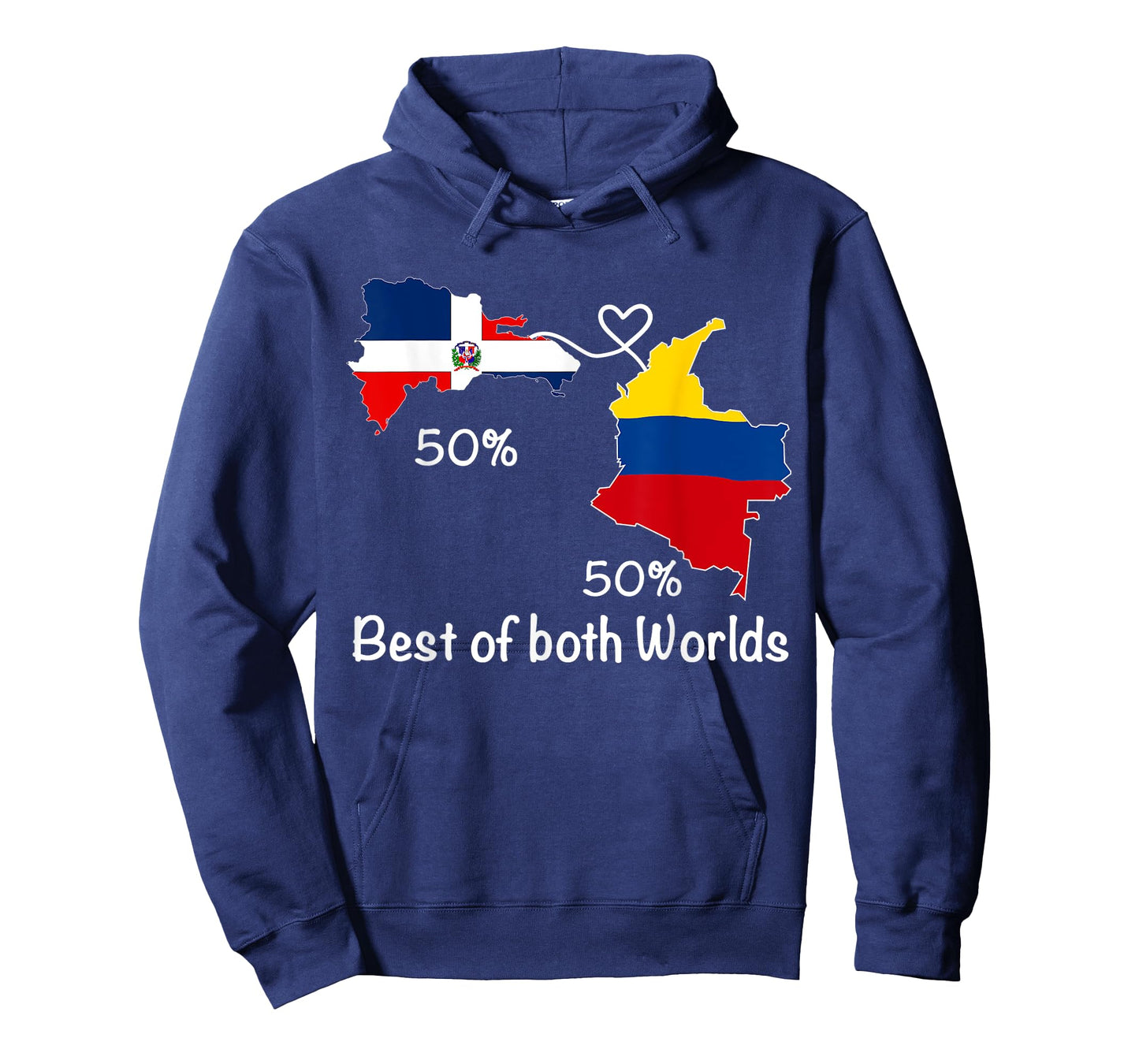 Half Colombian Half Dominican Flag Map Colombia RD Dominican T-Shirt