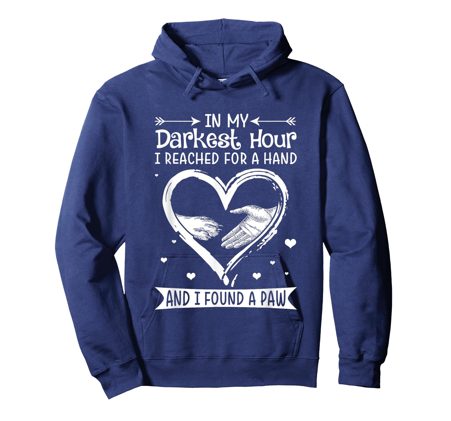 In My Darkest Hour I Reached For A Hand Shirt.in Unisex-Adults Black Dog T-Shirt