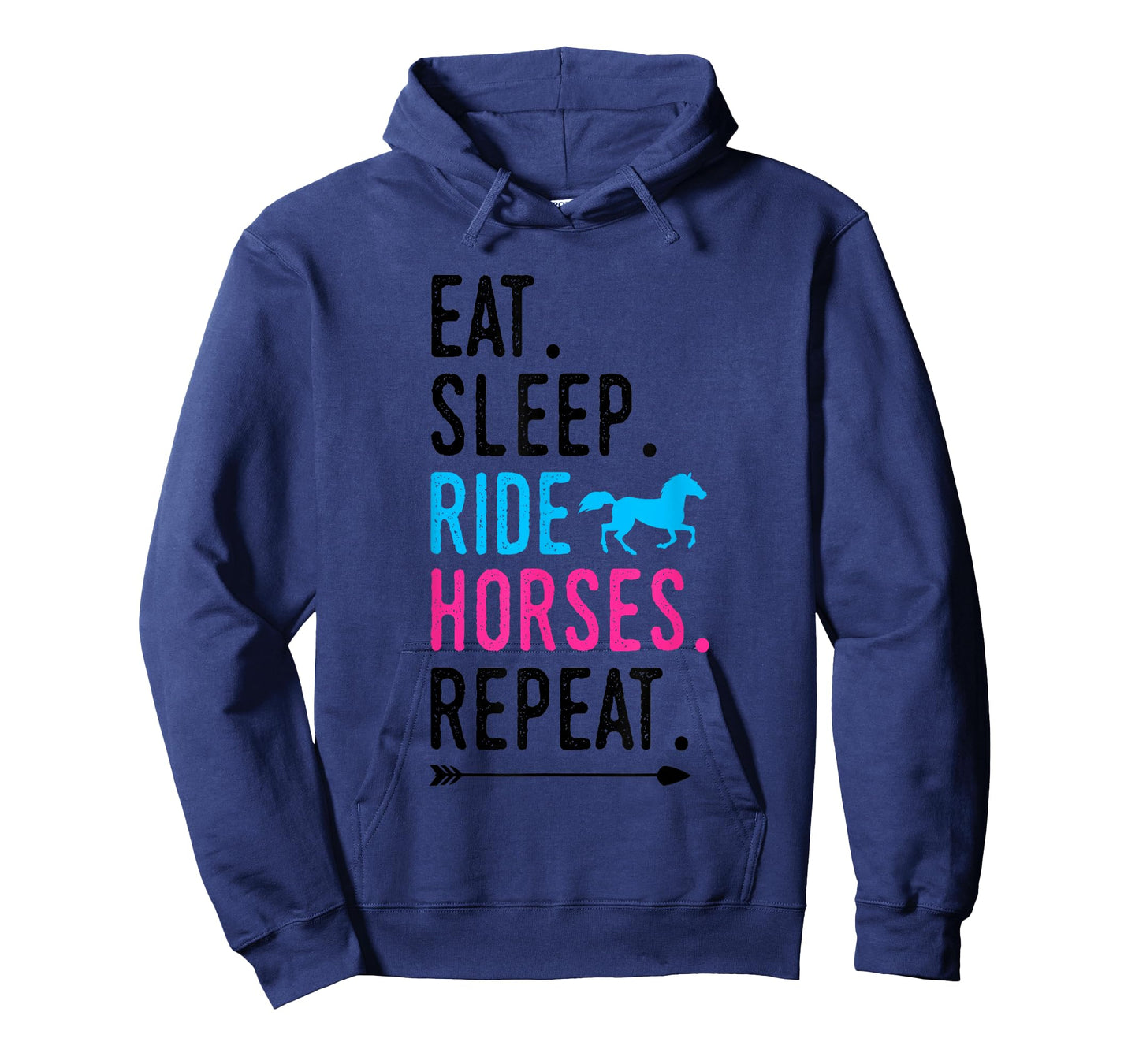 Eat Sleep Ride Horses Repeat Horse Ride Equestrian For Girls T-Shirt
