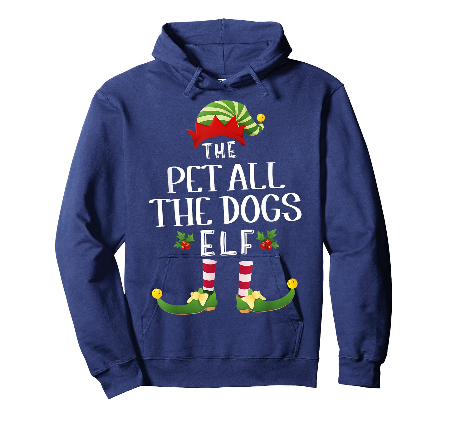 Pet All The Dogs Christmas Elf Matching Pajama X-Mas Party T-Shirt