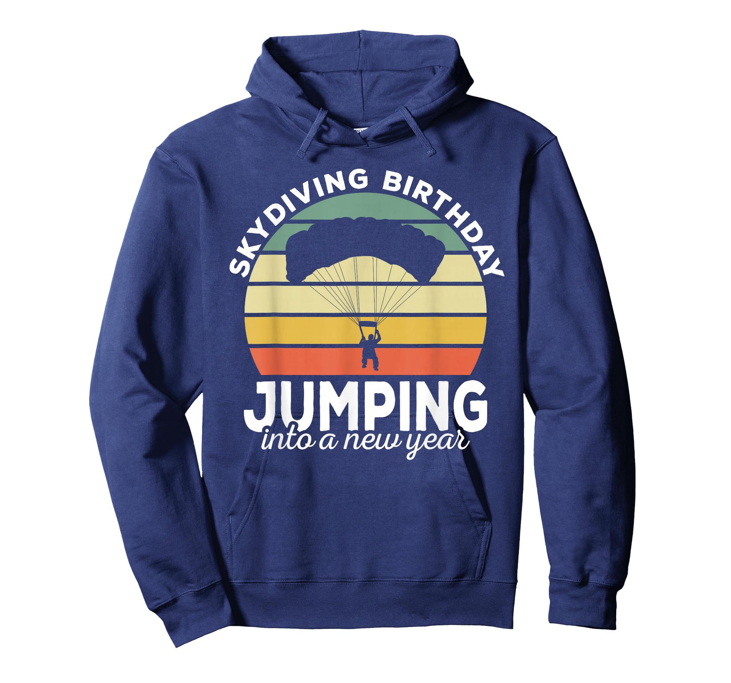Funny Skydiver Retro Designs Skydiving Birthday Parachuting Vintage Black Unisex-Adults T-Shirt