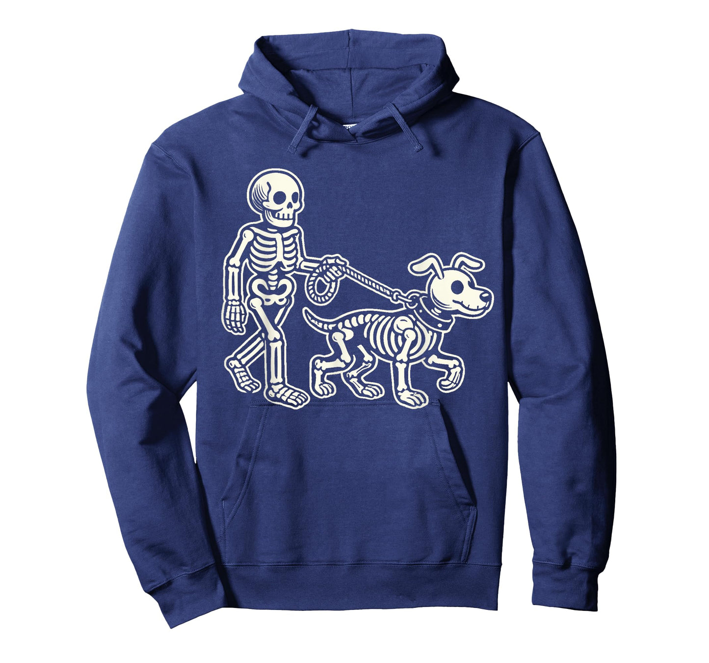Skeleton Leads Dog Funny Skull Pet For Halloween Costume T-Shirt for Men Women Kids
