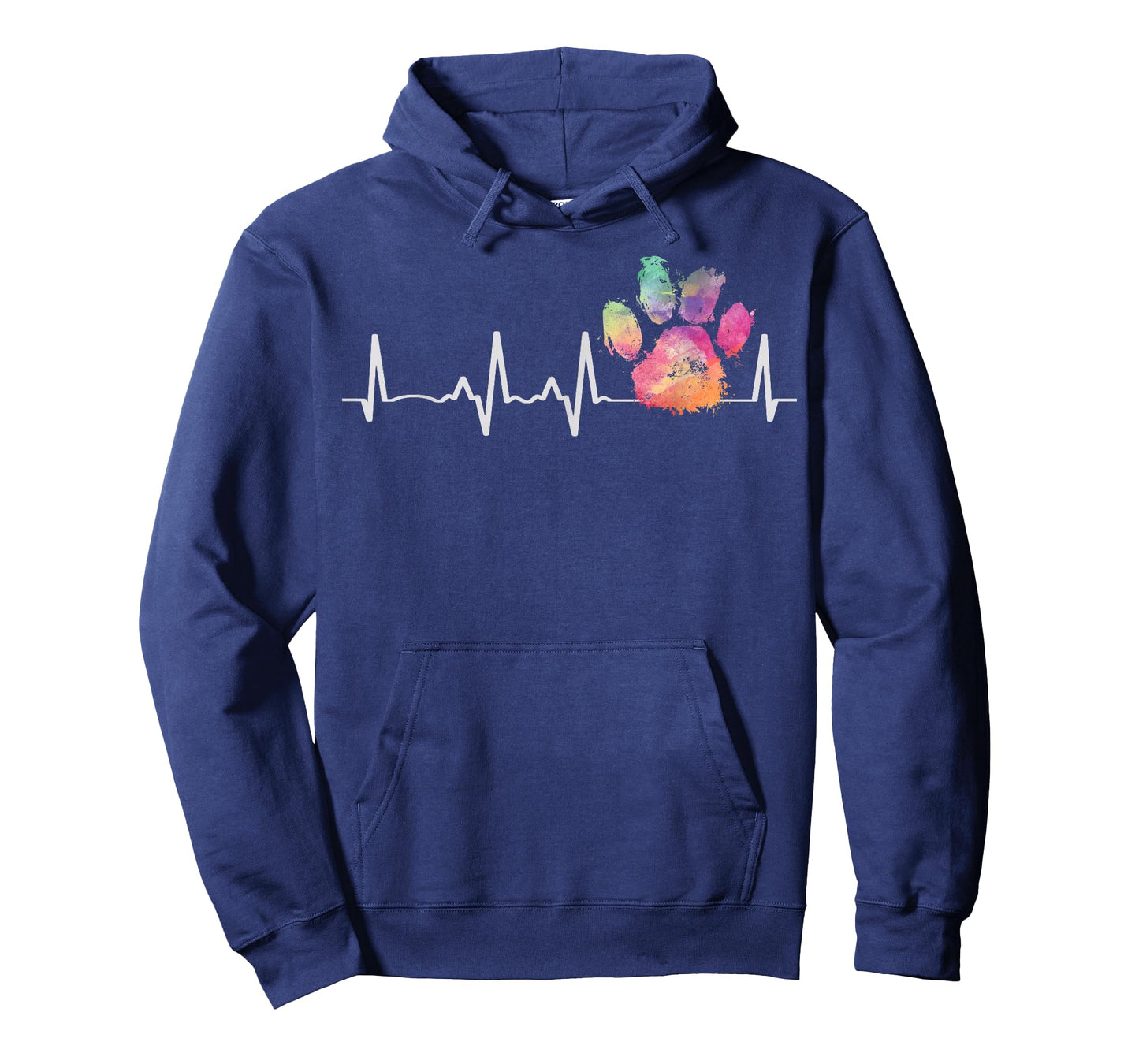 Cute Veterinarian Gift Rainbow Paw Print Heartbeat Vet Tech T-Shirt