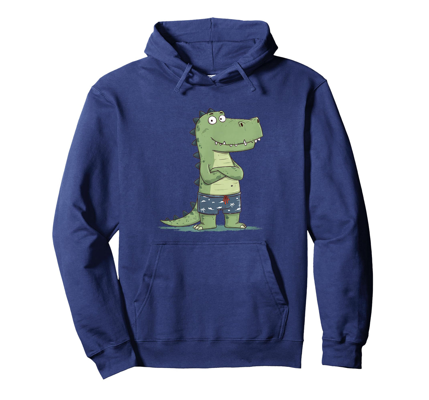 Funny Smiling Alligator in Swim Shorts for Boys and Girls T-Shirt
