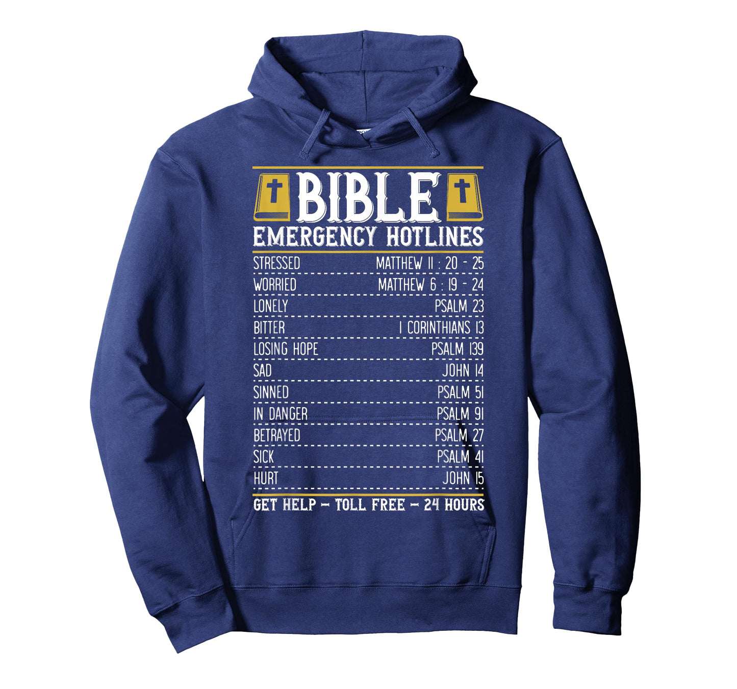 Bible Emergency Numbers for a Cool Christian Bible Merch T-Shirt