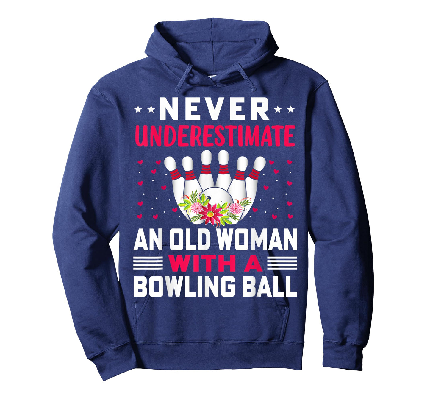 Funny Never Underestimate An Old Woman With A Bowling Ball T-Shirt