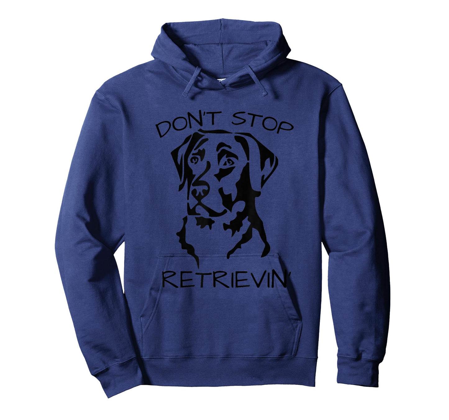 Funny Animal Pun T-Shirts Don't Stop Retrieving Labrador Dog T-Shirt Grey Classic Fit Short Sleeve