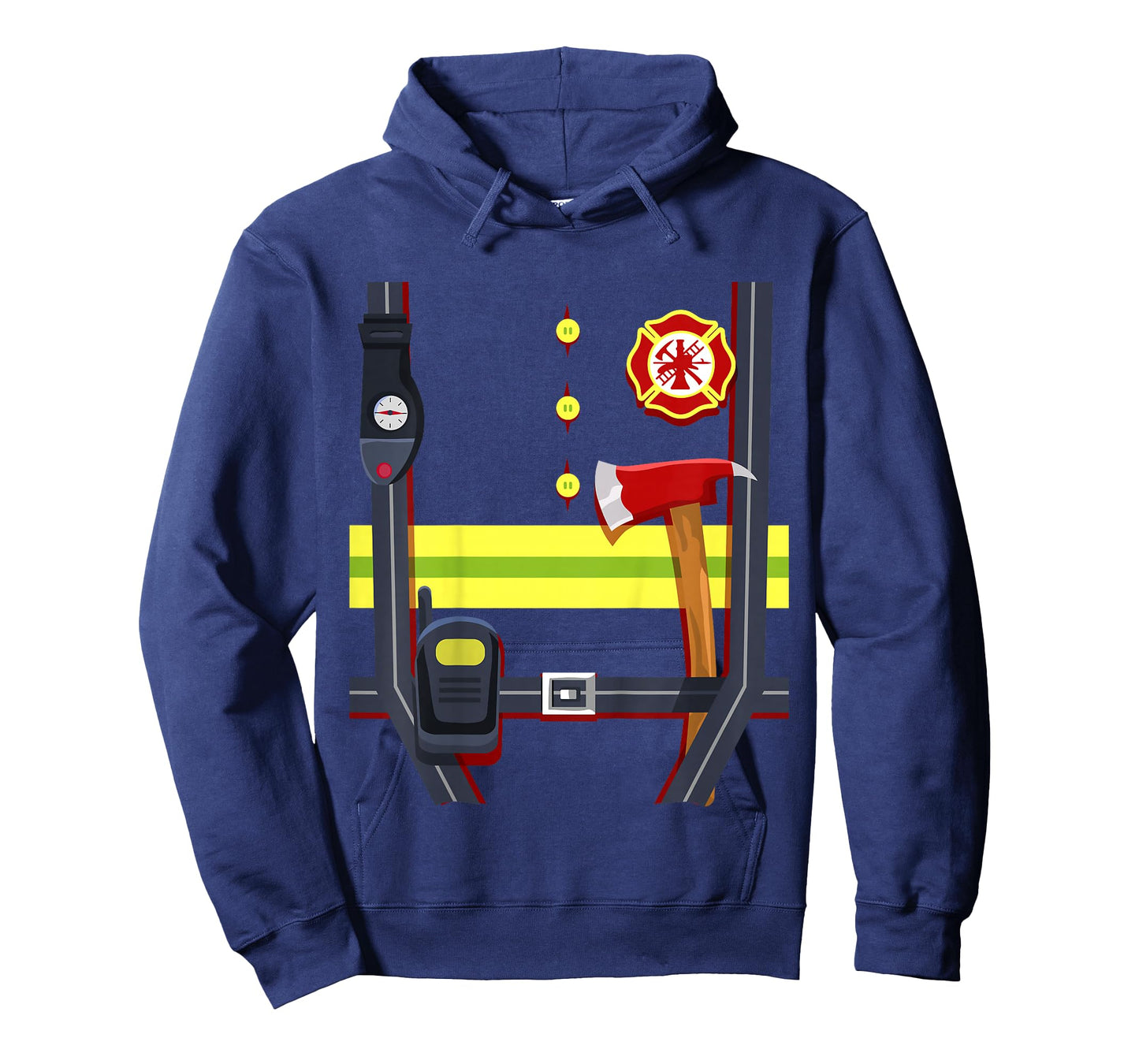 Kids Firefighter Halloween Costume Boys Girls Kids Fire Chief T-Shirt