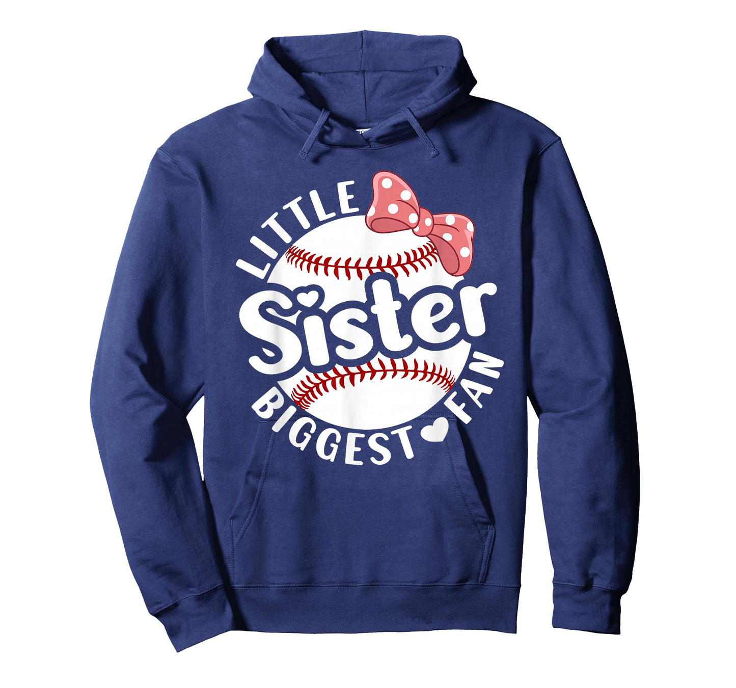 Little Sister Biggest Fan Baseball Sister T-Shirt