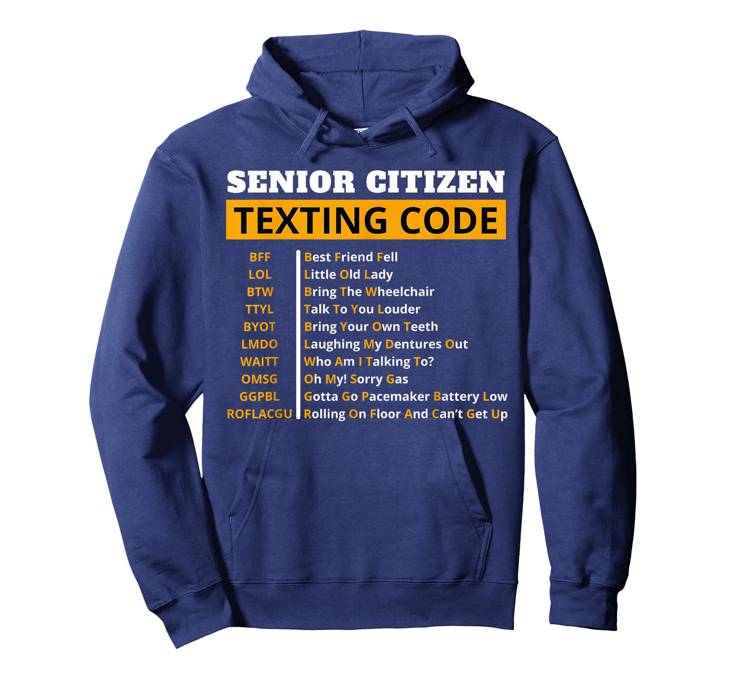 Funny Senior Citizen's Texting Code Design Gift for Grandpa T-Shirt