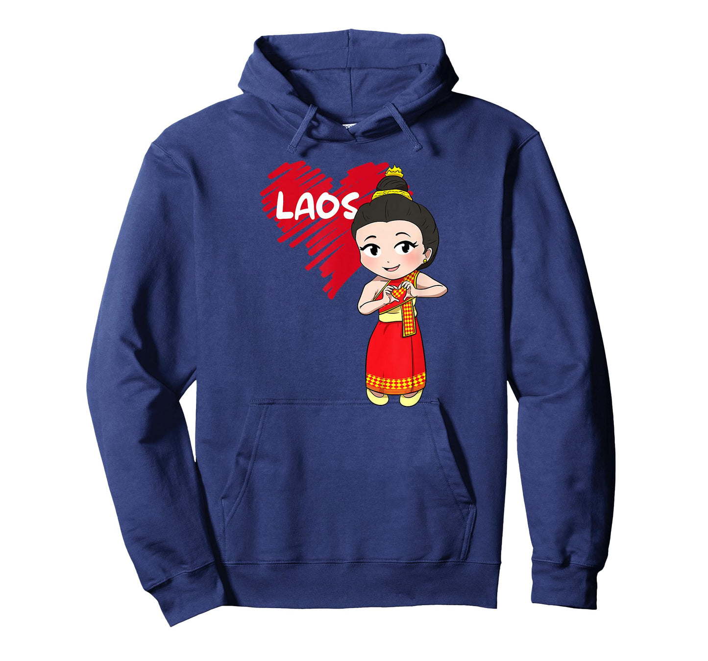 Laos Lao Sinh Girl Heart Laotian T-Shirt