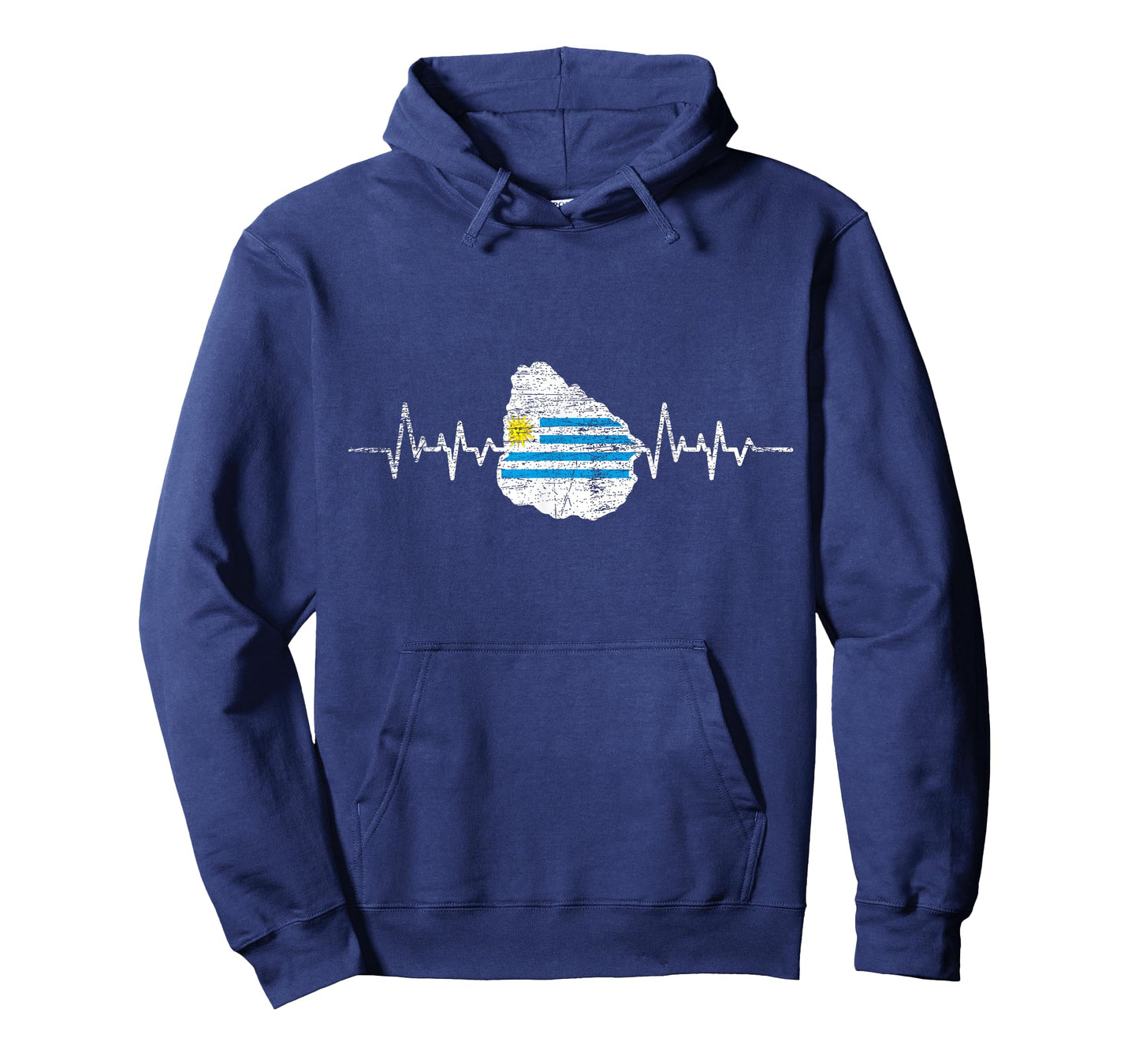 Patriotic Uruguay Gift Heartbeat Uruguayan Flag T-Shirt
