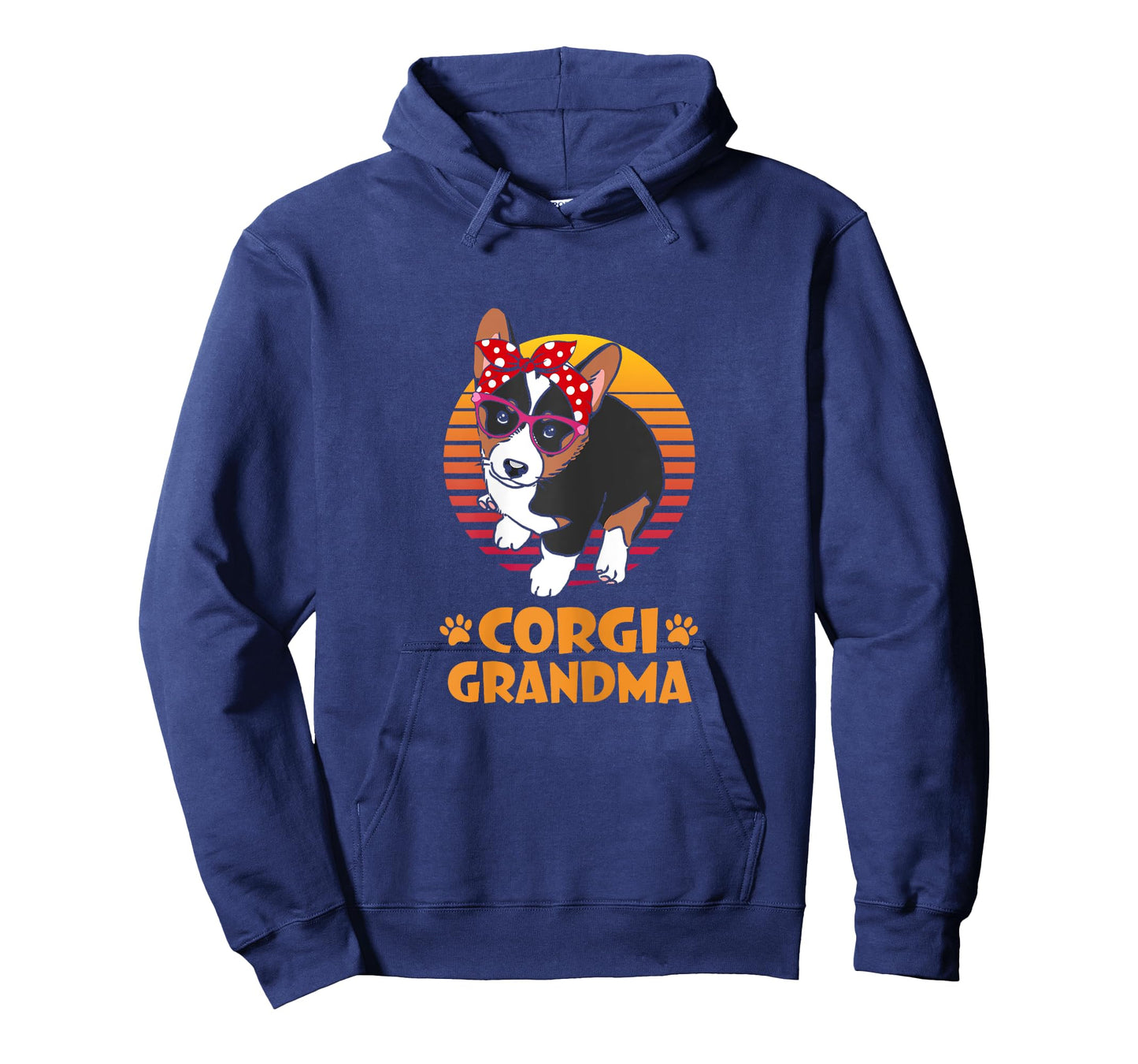 Retro Bandana Tricolor Corgi Dog Grandma Mothers Day Women T-Shirt